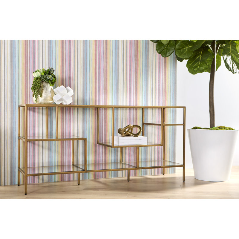 Low geometric bookcase discount